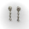 Boucles d'oreilles Époque édouardienne - Boucles d’oreilles pendantes en platine et diamants 58 Facettes A1001U