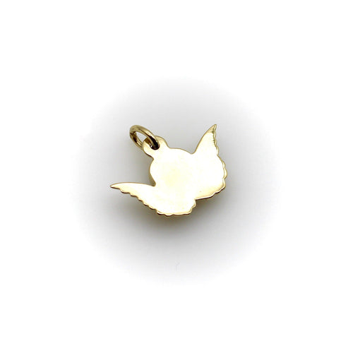 Pendentif Pendentif ou charm chérubin ailé en or 14K 58 Facettes