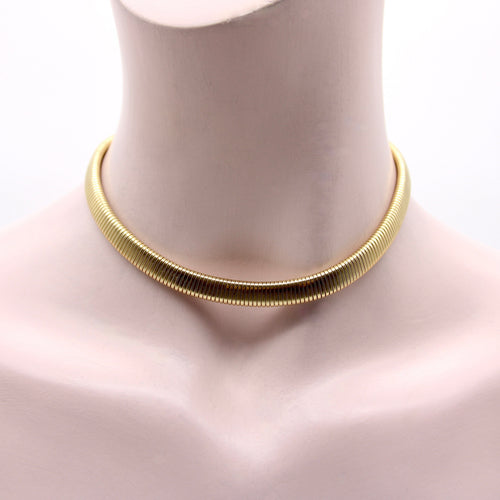Collier tubogas vintage en or 14 carats, convertible bracelet 58 Facettes