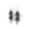 Boucles d'oreilles Giardinetti - Boucles d’oreilles pendantes en argent et or jaune 18k rubis émeraudes perles 58 Facettes