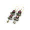 Boucles d'oreilles Giardinetti - Boucles d’oreilles pendantes en argent et or jaune 18k rubis émeraudes perles 58 Facettes