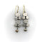 Boucles d'oreilles Giardinetti - Boucles d’oreilles pendantes en argent et or jaune 18k rubis émeraudes perles 58 Facettes
