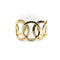 Bracelet Bracelet manchette moderniste motif cercles en or 18K, vers 1970 58 Facettes