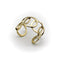 Bracelet Bracelet manchette moderniste motif cercles en or 18K, vers 1970 58 Facettes
