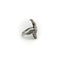 Bague Bague à motif organique en platine et diamants 58 Facettes