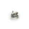 Bague Bague à motif organique en platine et diamants 58 Facettes