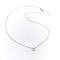 Collier Collier solitaire diamant - Or blanc 14k, serti clos 58 Facettes