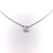 Collier Collier solitaire diamant - Or blanc 14k, serti clos 58 Facettes