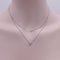 Collier Collier solitaire diamant - Or blanc 14k, serti clos 58 Facettes