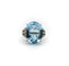 Bague Bague en or blanc 14K avec topaze bleue et diamants 58 Facettes
