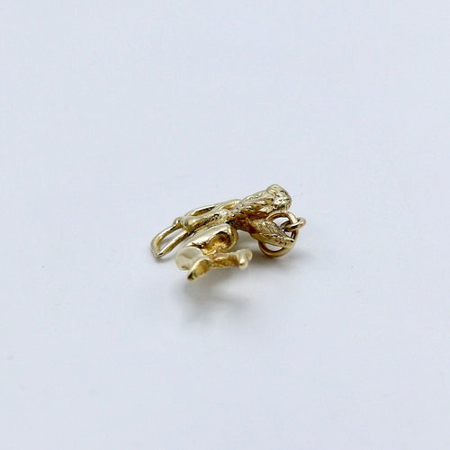 Pendentif Pendentif charm Cupidon vintage en or jaune 14K 58 Facettes