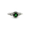 Bague Bague en or blanc 14 carats avec tsavorite et diamants 58 Facettes