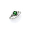 Bague Bague en or blanc 14 carats avec tsavorite et diamants 58 Facettes