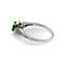 Bague Bague en or blanc 14 carats avec tsavorite et diamants 58 Facettes