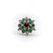 Bague Bague étoile - Cocktail en or blanc et jaune 18k, grenat spessartite, émeraudes et diamants 58 Facettes