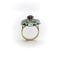 Bague Bague étoile - Cocktail en or blanc et jaune 18k, grenat spessartite, émeraudes et diamants 58 Facettes