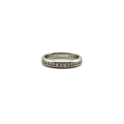 Bague Bague alliance éternité en platine et diamants 58 Facettes