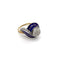Bague 52.5 Art déco - Bague en or blanc et or jaune 18K émail bleu et diamants 58 Facettes