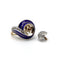 Bague 52.5 Art déco - Bague en or blanc et or jaune 18K émail bleu et diamants 58 Facettes