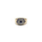Bague 57 Époque victorienne - Bague œil protecteur en or 14K, diamants et saphirs 58 Facettes