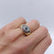 Bague 57 Époque victorienne - Bague œil protecteur en or 14K, diamants et saphirs 58 Facettes