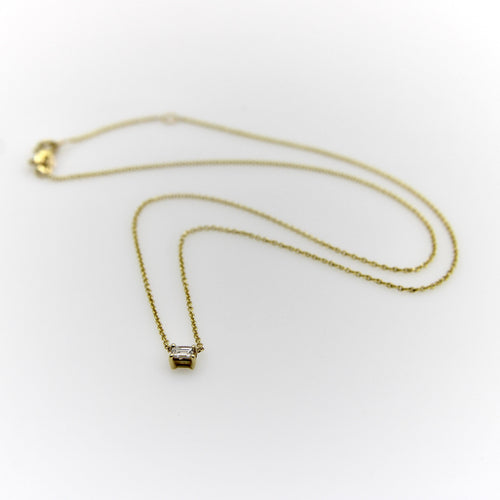 Collier Collier - Diamant taille émeraude en or 14K 58 Facettes A2004E