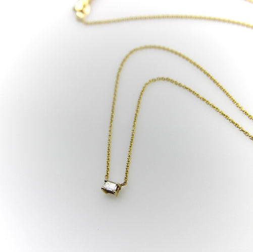 Collier Collier - Diamant taille émeraude en or 14K 58 Facettes A2004E