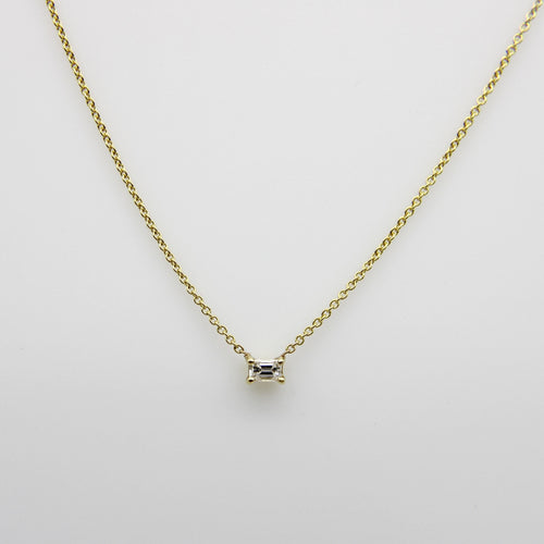 Collier Collier - Diamant taille émeraude en or 14K 58 Facettes A2004E