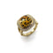 Bague Pauly - Bague cabochon citrine et halo de diamants en or 14K 58 Facettes