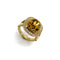 Bague Pauly - Bague cabochon citrine et halo de diamants en or 14K 58 Facettes
