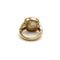 Bague Pauly - Bague cabochon citrine et halo de diamants en or 14K 58 Facettes