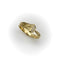 Bague 54 Bague clou porte-bonheur gravée à la main en or jaune 14k avec diamants 58 Facettes
