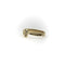 Bague 54 Bague clou porte-bonheur gravée à la main en or jaune 14k avec diamants 58 Facettes