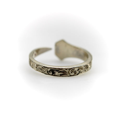 Bague 54 L. Fritzsche and Co. - Bague clou porte-bonheur en or blanc 14k et diamants 58 Facettes