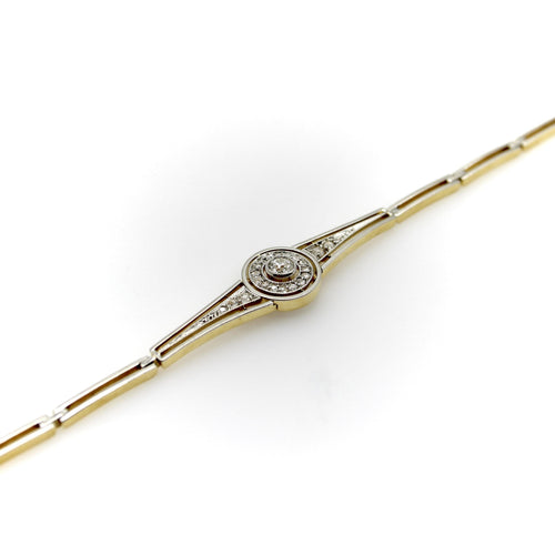 Bracelet Art déco - Bracelet en or 18 ct surmonté platine et diamants 58 Facettes A1000H