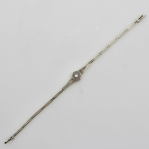 Bracelet Art déco - Bracelet en or 18 ct surmonté platine et diamants 58 Facettes A1000H