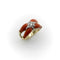 Bague 56 Bague moderniste en or 14K, corail et diamants 58 Facettes A1000D