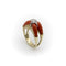 Bague 56 Bague moderniste en or 14K, corail et diamants 58 Facettes A1000D