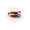 Bague 56 Bague moderniste en or 14K, corail et diamants 58 Facettes A1000D