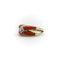 Bague 56 Bague moderniste en or 14K, corail et diamants 58 Facettes A1000D