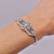 Bracelet Art déco - Bracelet en or blanc 14K avec diamant et saphirs 58 Facettes