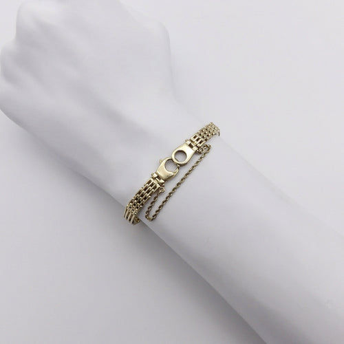 Bracelet Bracelet de style gate vintage en or jaune 14K italien 58 Facettes
