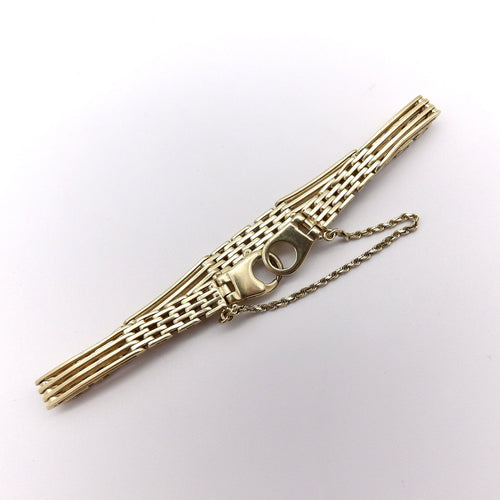 Bracelet Bracelet de style gate vintage en or jaune 14K italien 58 Facettes