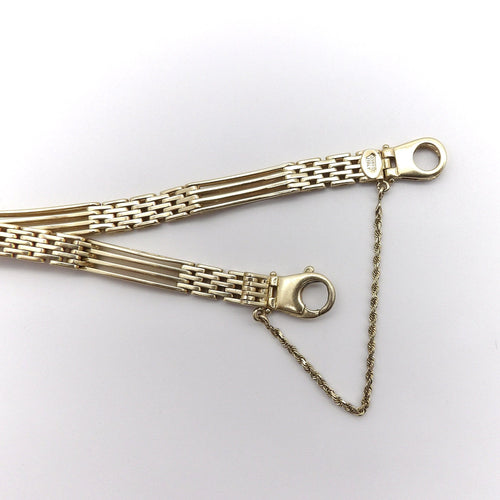 Bracelet Bracelet de style gate vintage en or jaune 14K italien 58 Facettes
