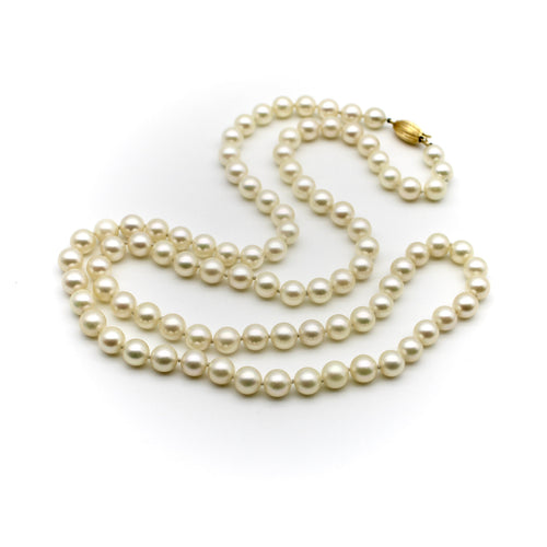 Collier Collier vintage en perles de culture avec fermoir en or 14K 58 Facettes