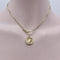 Pendentif 14K - Pendentif charm médaillon en or jaune, vautour Nekhbet 58 Facettes