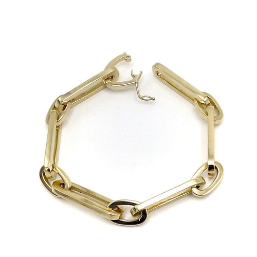 Bracelet Bracelet à maillons trombone signature en or 14K 58 Facettes