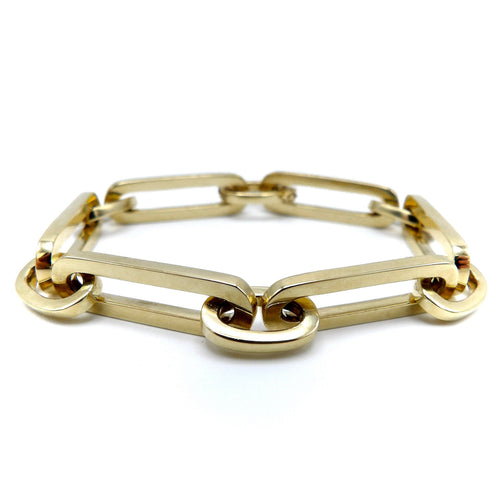 Bracelet Bracelet à maillons trombone signature en or 14K 58 Facettes
