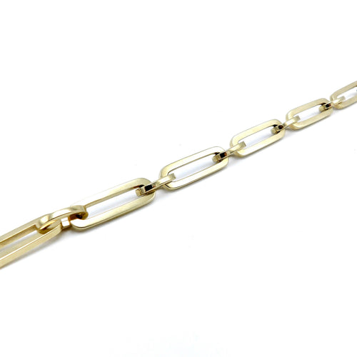 Bracelet Bracelet à maillons trombone signature en or 14K 58 Facettes