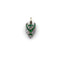 Pendentif Art déco - Pendentif visage de diable en platine, diamants et émeraudes 58 Facettes